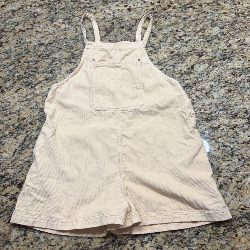 BDG Urban Outfitters Cream Corduroy Shortall Romper Overalls Medium